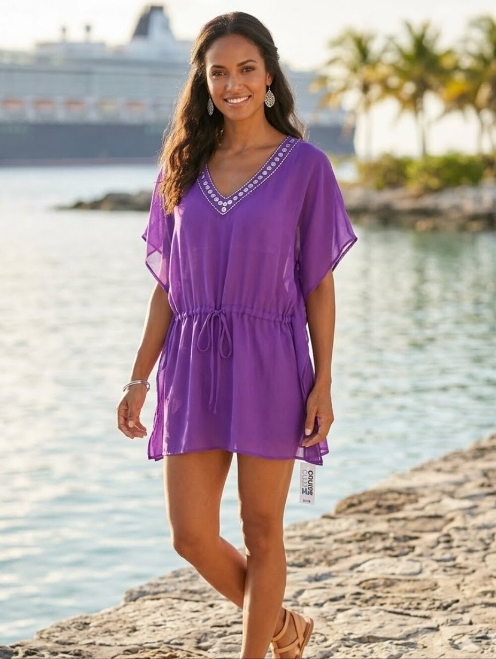 Cruise Club purple tunic size S/M